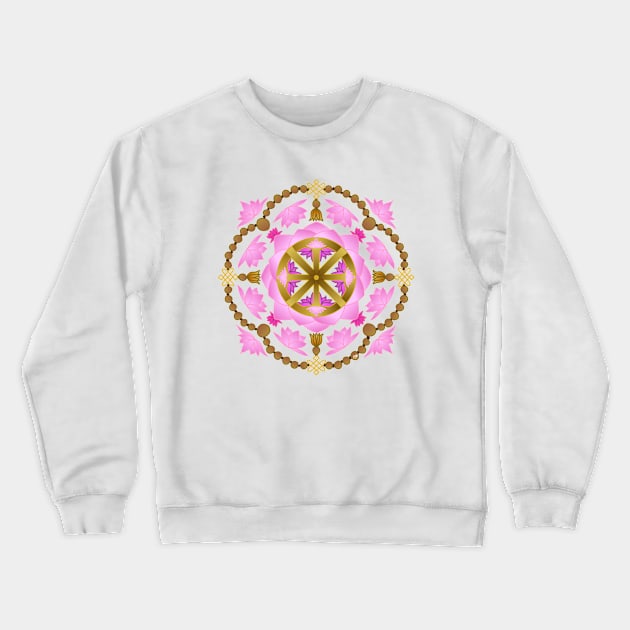 Buddhist Prayer Wheel Crewneck Sweatshirt by TonyaRoach143